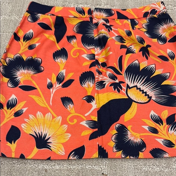 J. Crew Orange Blue Mini Pencil Skirt Resort Wear - Picture 4 of 4